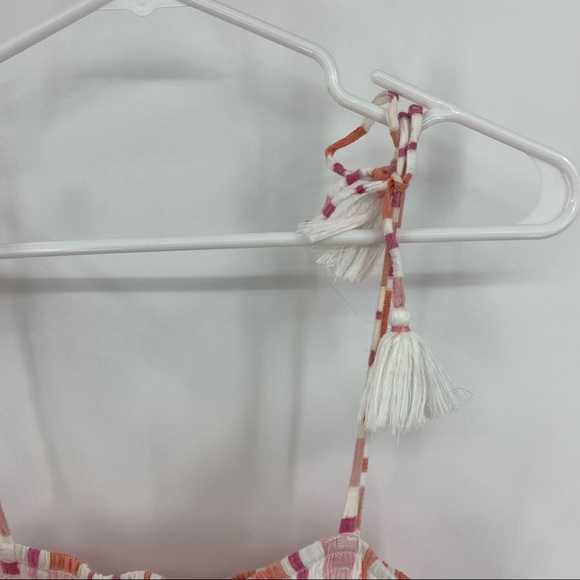 Roller Rabbit East Hampton Kirsten Midi Dress Striped Coral Pink Large - Picture 4 of 10
